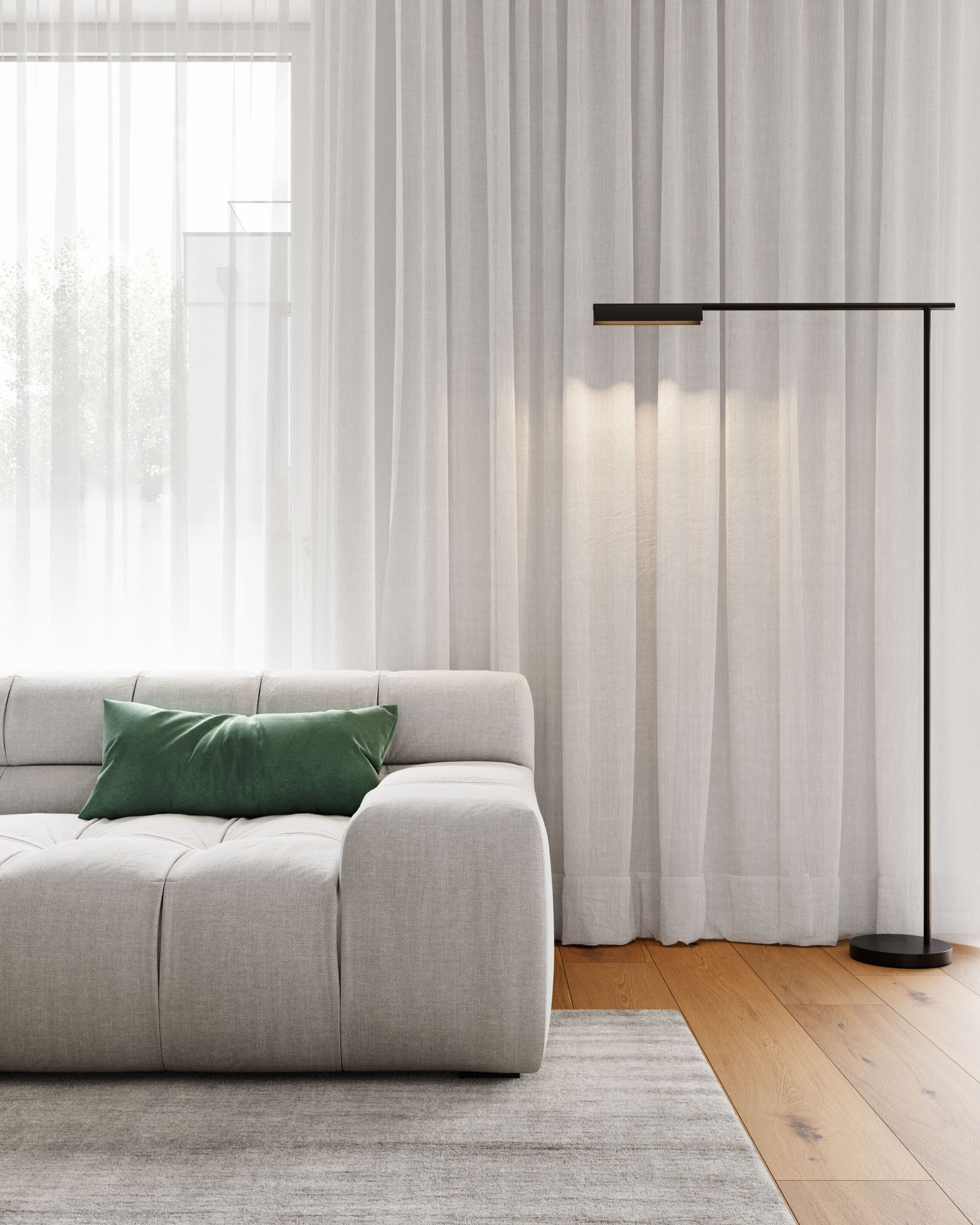 WH24 | Image Illustration eines Wohnzimmers, Neubau, Einfamilienhaus