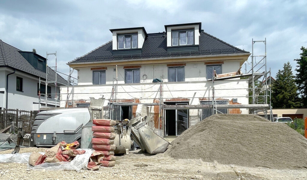 Rohbau Doppelhaus München Sendling