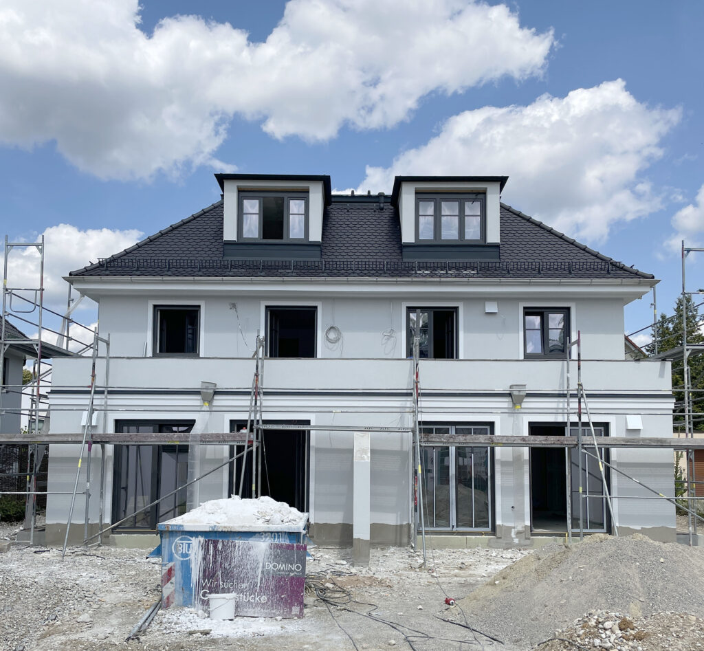 Südansicht Doppelhaus im Villenstil
